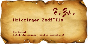 Holczinger Zsófia névjegykártya